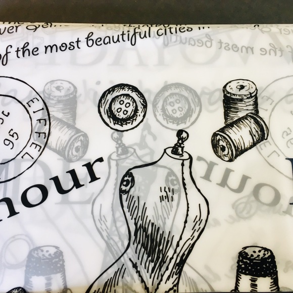 Black Paris Peva Shower Curtain French Pastries - Picture 13 of 14